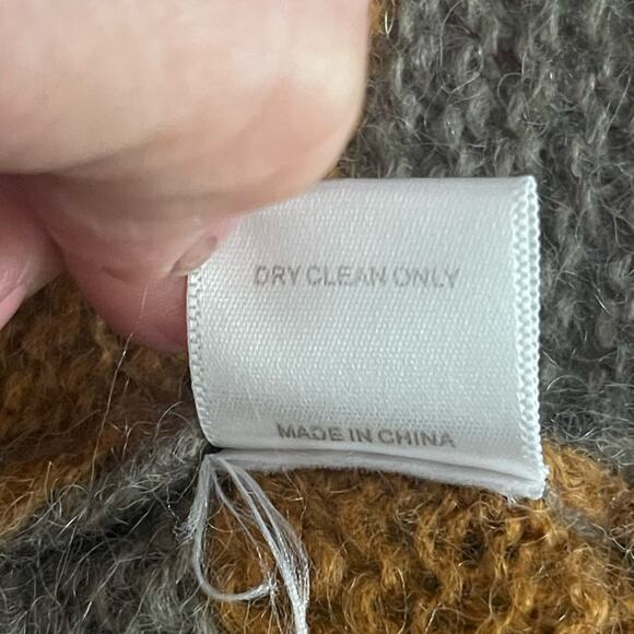 Lush Vintage Pumpkin/Gray Striped Sweater/Cocoon - Picture 7 of 7